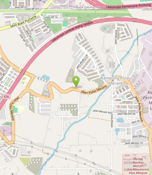 Map showing where the HQ (Puchong) warehouse is