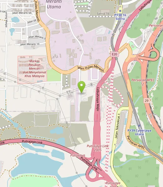Map showing where the Puchong warehouse is