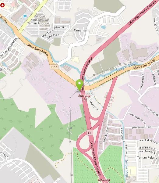 Map showing where the Rawang warehouse is
